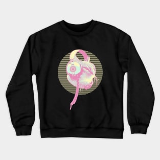 Melophile Music Lover Headphones Cat - Guava Colors 1 - Melophile Crewneck Sweatshirt